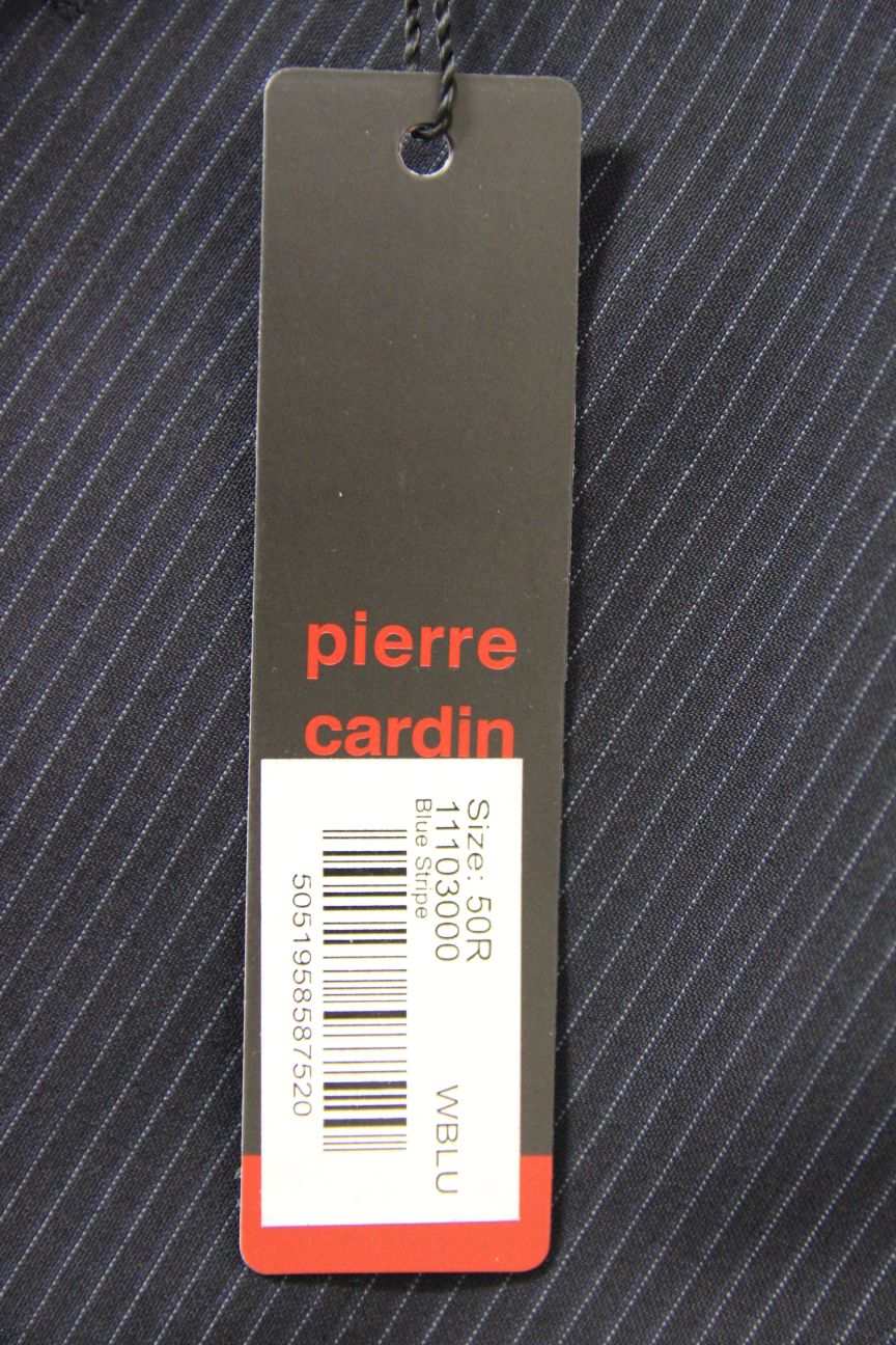 NEW WITH TAGS PIERRE CARDIN PURE WOOL NAVY BLUE PINSTRIPED JACKET 50IN (REG FIT)