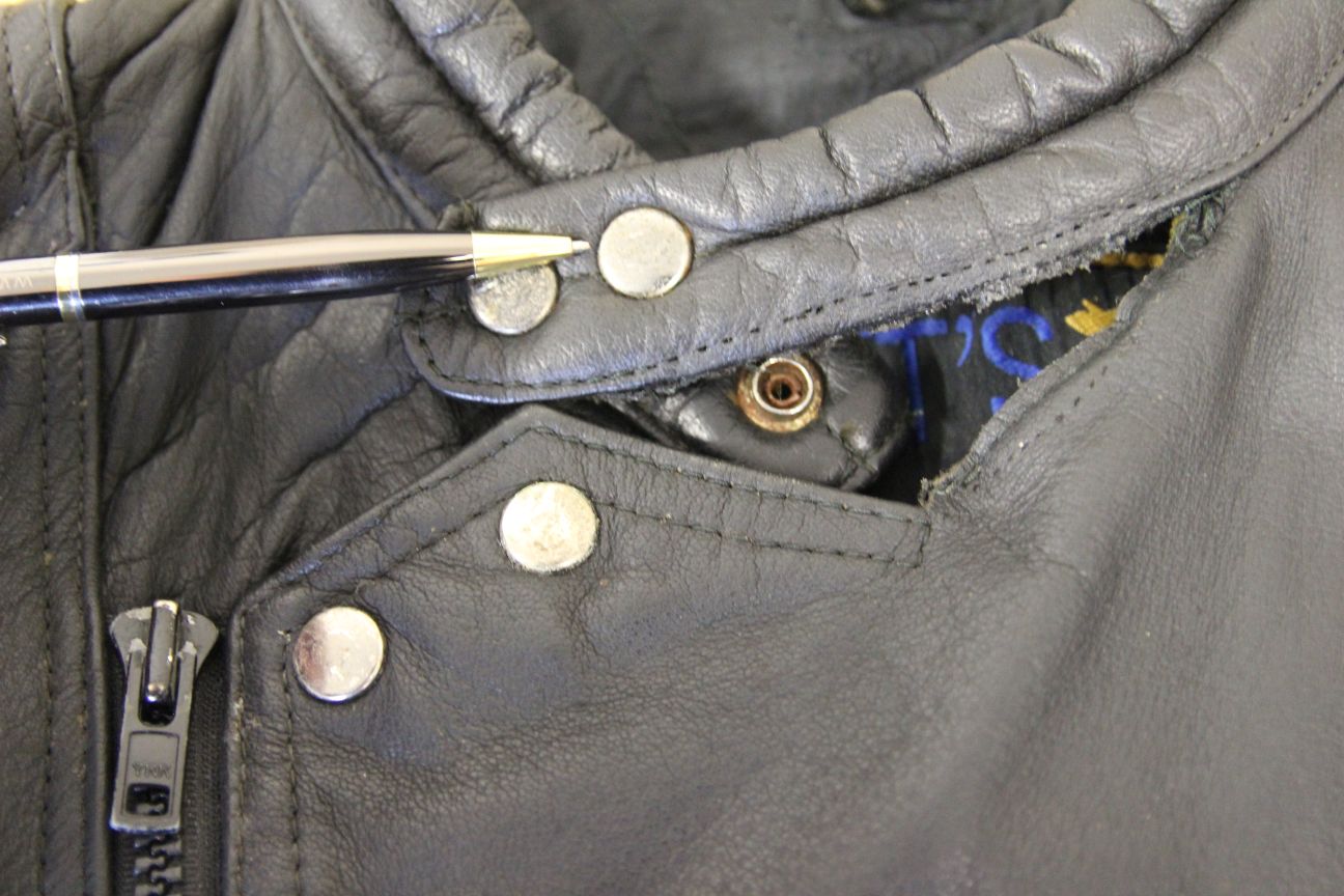 JT'S CLASSIC BLACK COWHIDE LEATHER BIKER JACKET 42-44 INCH CHEST