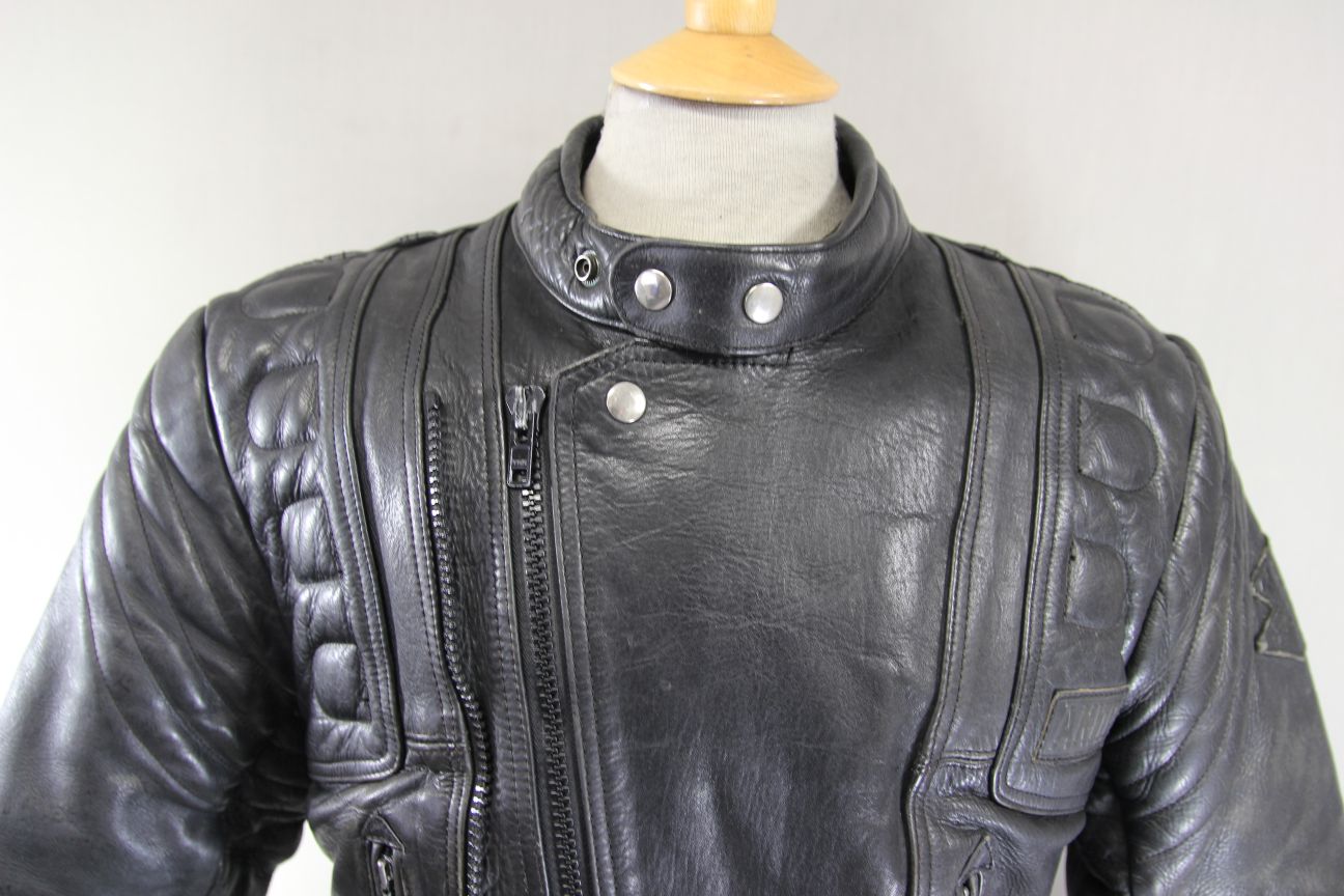 AKITO MERCURY PLUS CLASSIC BLACK LEATHER BIKER JACKET 38-40 INCH CHEST
