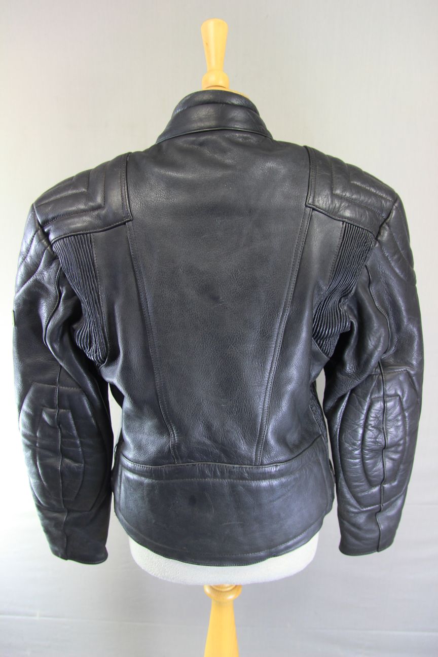 ASHMAN CLASSIC BLACK COWHIDE LEATHER BIKER JACKET 38-40 INCH CHEST