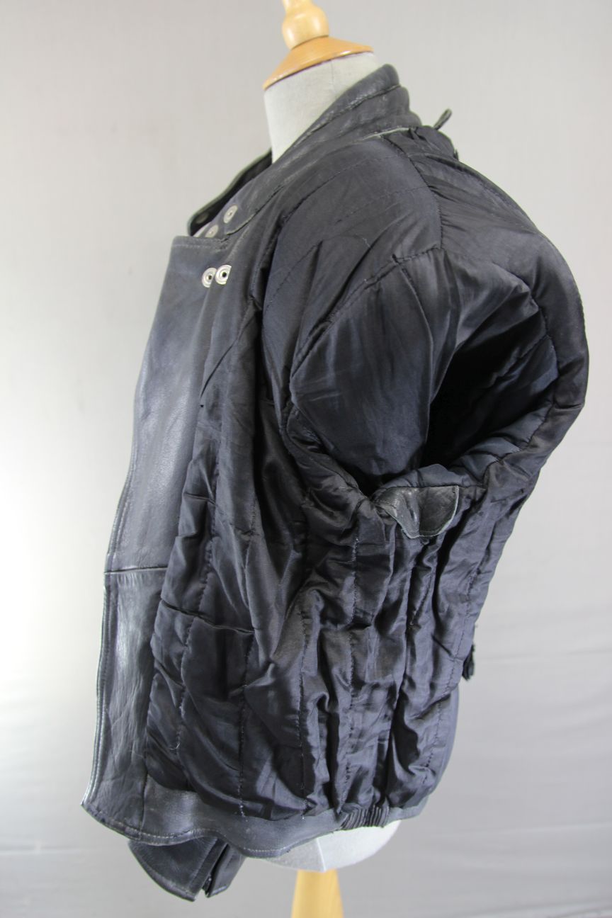 ASHMAN CLASSIC BLACK COWHIDE LEATHER BIKER JACKET 38-40 INCH CHEST