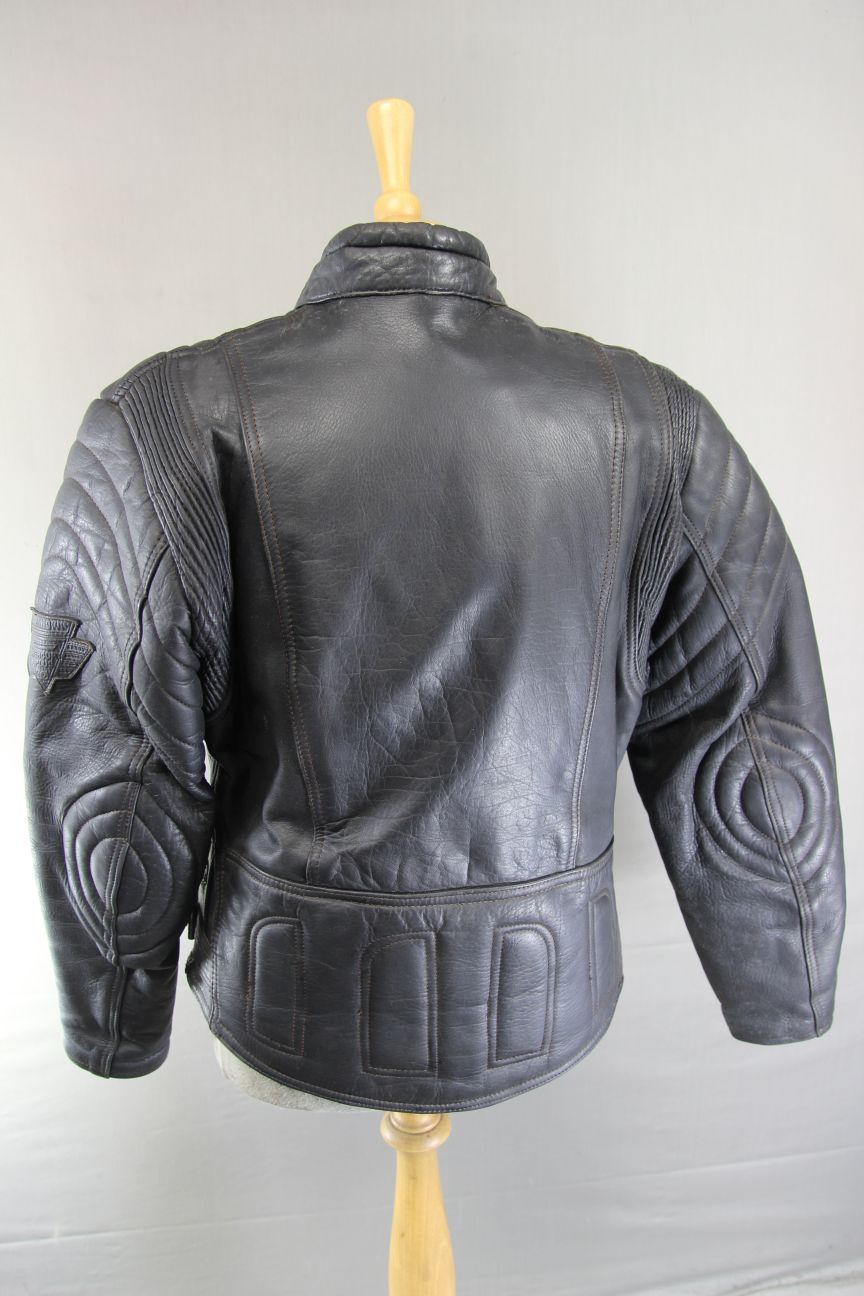 AKITO MERCURY PLUS CLASSIC BLACK LEATHER BIKER JACKET WITH BACK PROTECTOR 38-40"