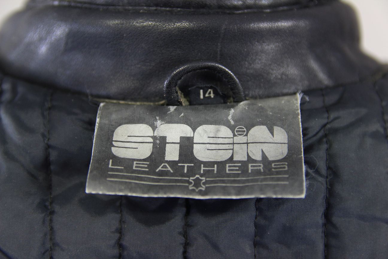 CLASSIC BLACK STEIN LEATHERS LADIES BIKER JACKET: SIZE 14/36 INCH CHEST