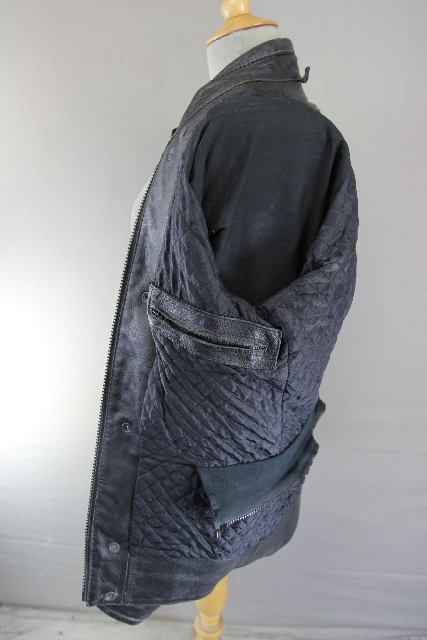 BRITISH MADE BTK LEATHERS BLACK COWHIDE BIKER JACKET WITH CE ARMOUR 38-40 IN/MED