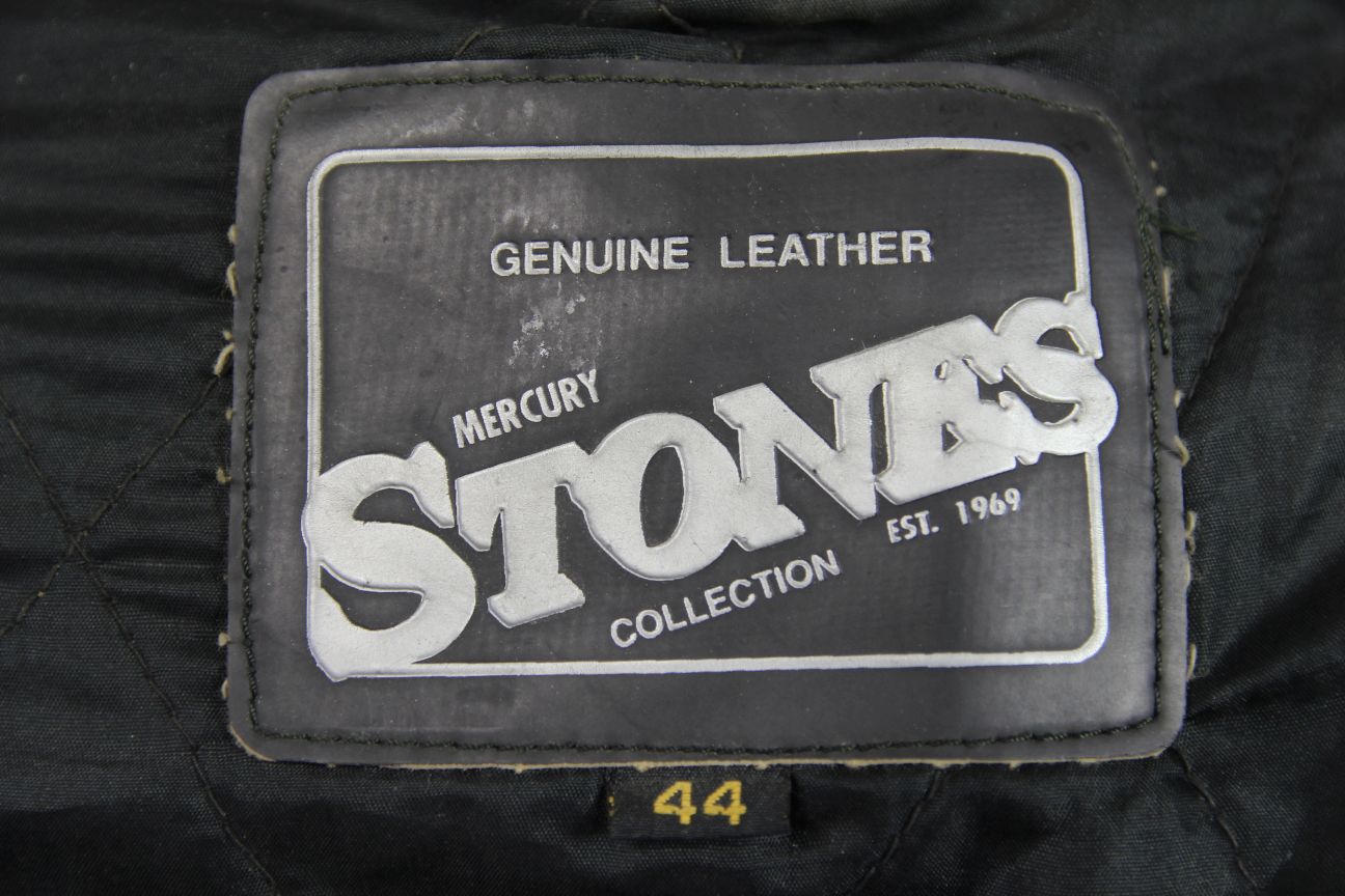 MERCURY STONES CLASSIC BLACK LEATHER BIKER JACKET 40-42 INCH CHEST