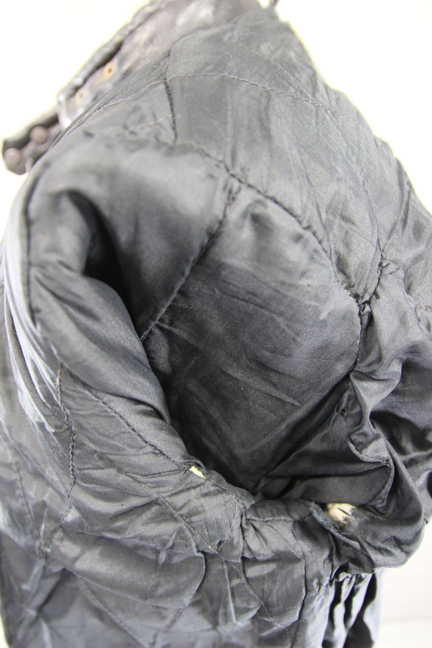 MERCURY STONES CLASSIC BLACK LEATHER BIKER JACKET 40-42 INCH CHEST