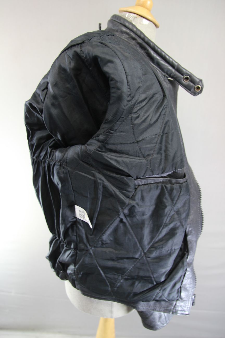 MERCURY STONES CLASSIC BLACK LEATHER BIKER JACKET 40-42 INCH CHEST