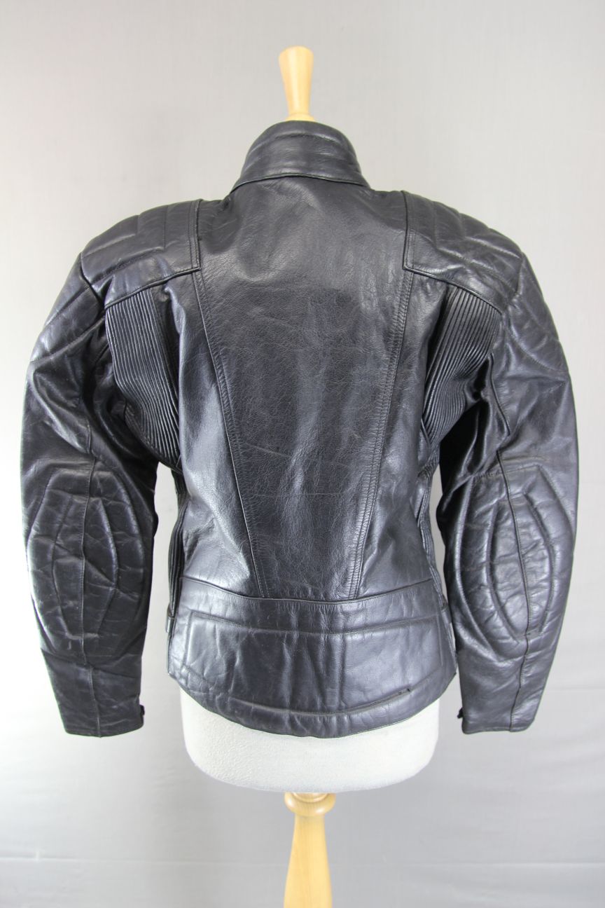 CORSA CLASSIC BLACK LEATHER BIKER JACKET 36-38 INCH CHEST