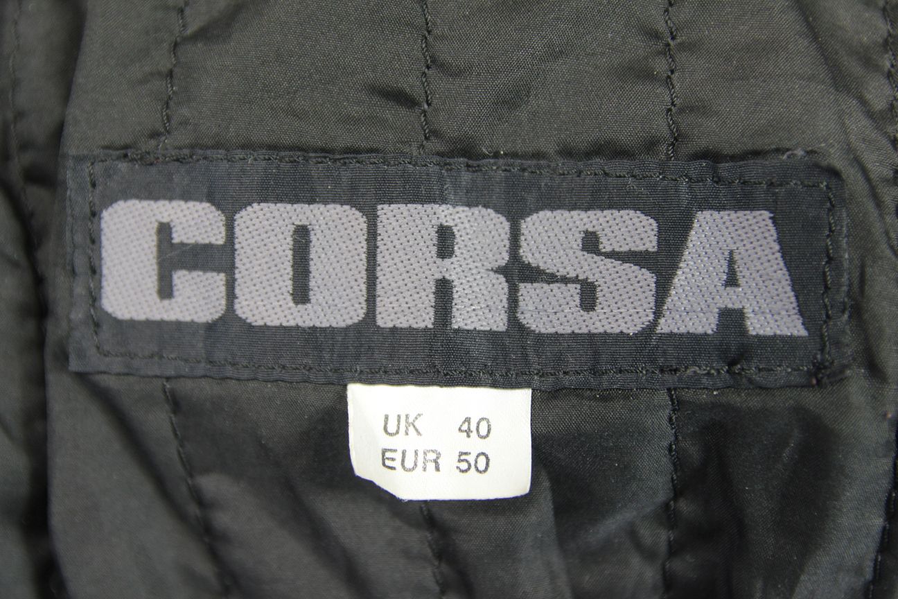 CORSA CLASSIC BLACK LEATHER BIKER JACKET 36-38 INCH CHEST