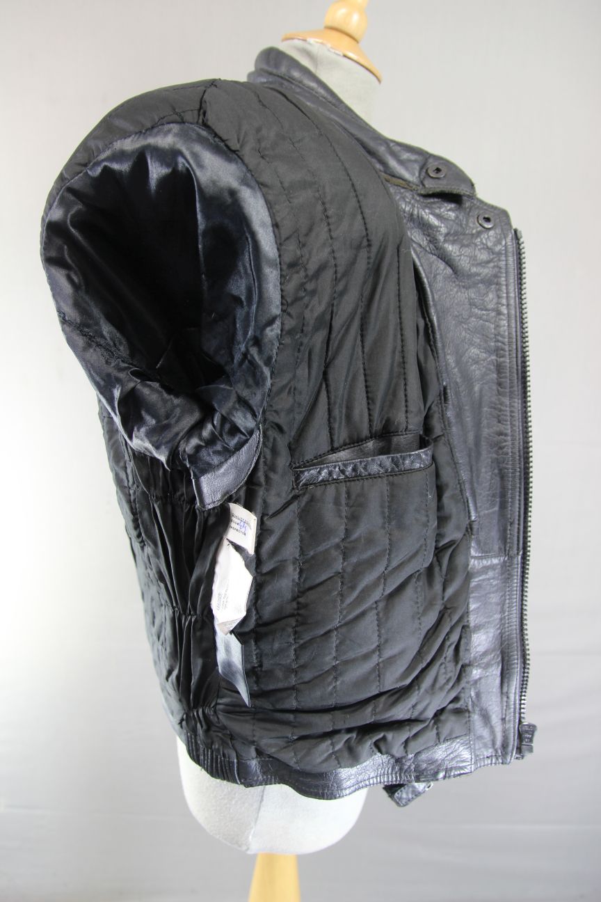 CORSA CLASSIC BLACK LEATHER BIKER JACKET 36-38 INCH CHEST