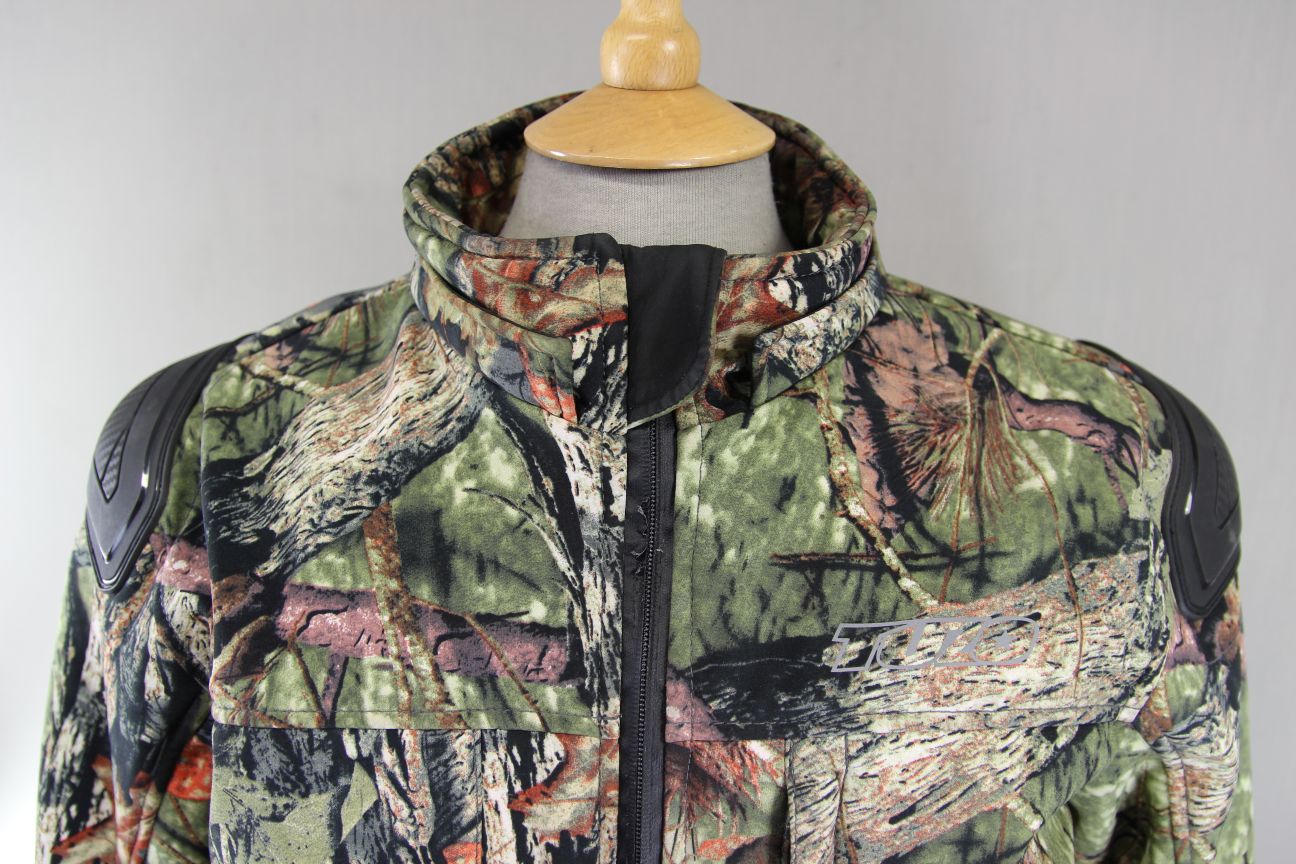 TUZO CAMOUFLAGE TEXTILE BIKER JACKET WITH CE ARMOUR & THERMAL LINING 42IN/MEDIUM
