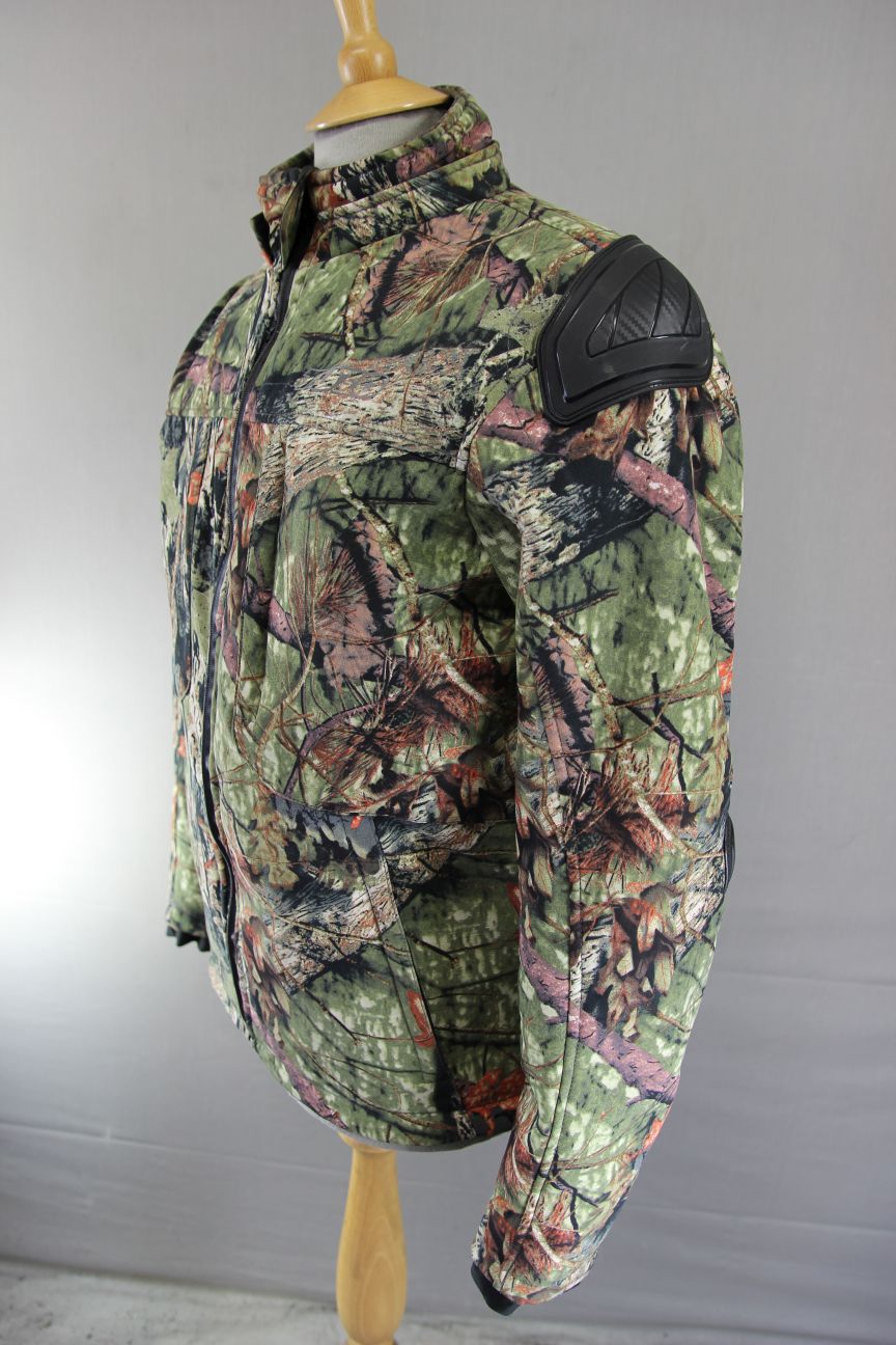 TUZO CAMOUFLAGE TEXTILE BIKER JACKET WITH CE ARMOUR & THERMAL LINING 42IN/MEDIUM