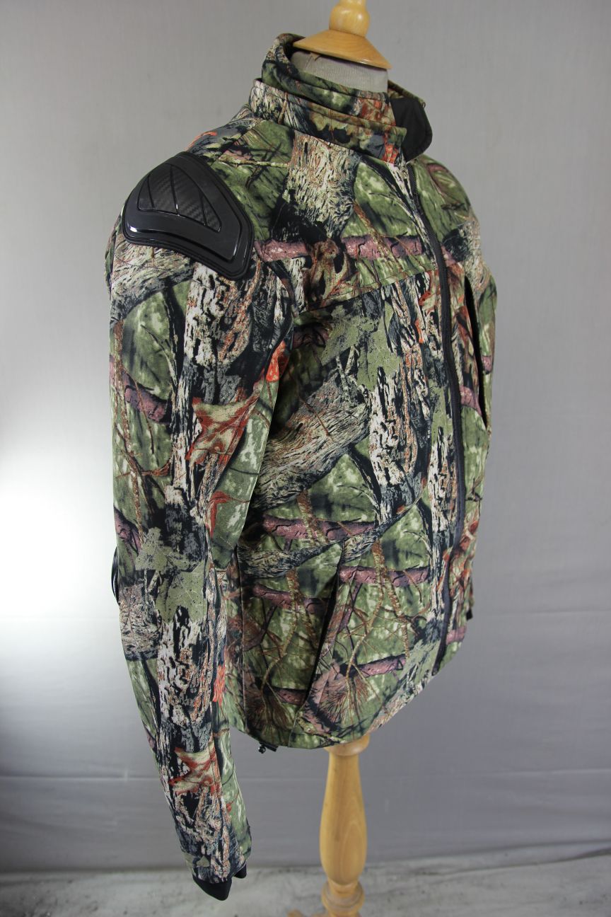 TUZO CAMOUFLAGE TEXTILE BIKER JACKET WITH CE ARMOUR & THERMAL LINING 42IN/MEDIUM