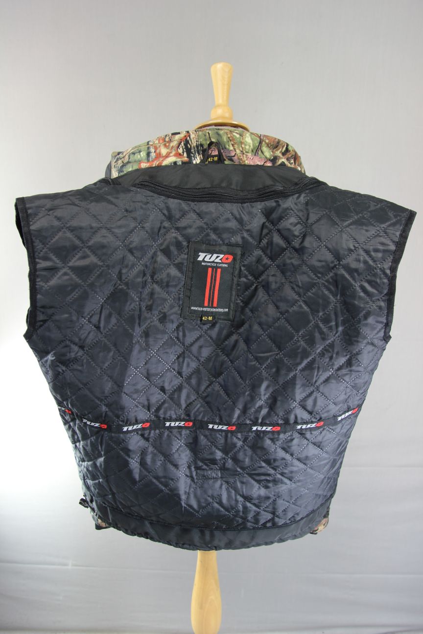 TUZO CAMOUFLAGE TEXTILE BIKER JACKET WITH CE ARMOUR & THERMAL LINING 42IN/MEDIUM