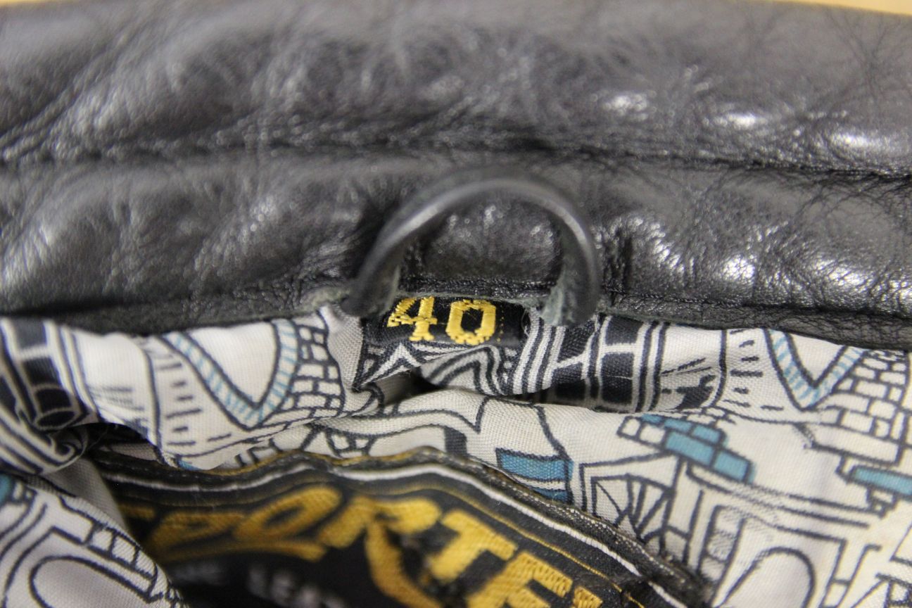CLASSIC SPORTEX C4 BLACK LEATHER BIKER JACKET 36-38 INCH