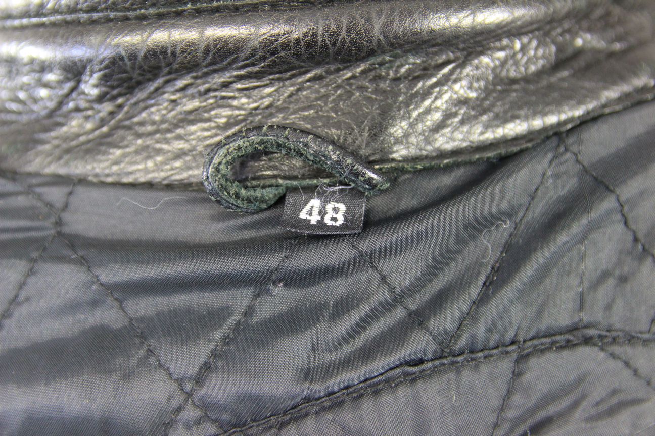 CLASSIC BLACK LEATHER BIKER JACKET 38-40 INCH