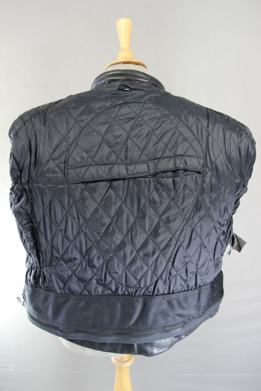 CLASSIC BLACK LEATHER BIKER JACKET 38-40 INCH