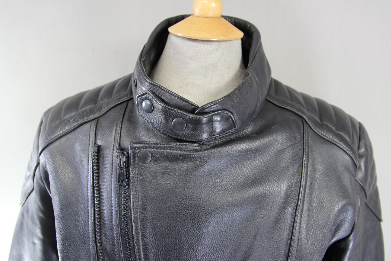 CLASSIC KETT BLACK LEATHER THINSULATE 3M THERMAL LINED BIKER JACKET 38-40 INCH