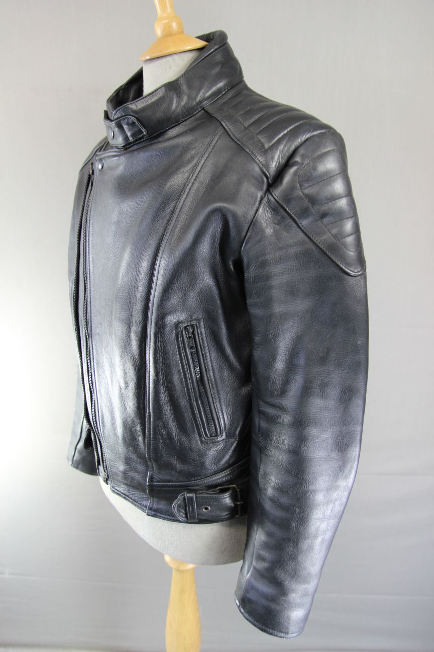 CLASSIC KETT BLACK LEATHER THINSULATE 3M THERMAL LINED BIKER JACKET 38-40 INCH