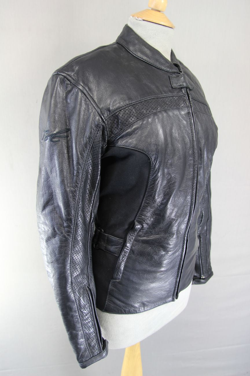 RST FEMME COLLECTION LEATHER BIKER JACKET + BACK PROTECTOR/THERMAL LINING: SZ 12