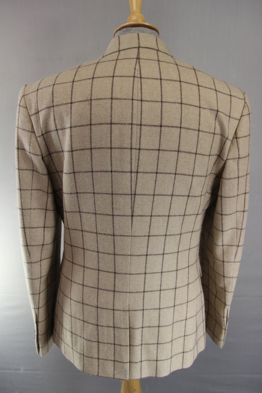 SWEAR & MASON BRAND NEW WITH TAG BEIGE CHECK SUIT: CHEST 38 INCH/WAIST 34 INCH