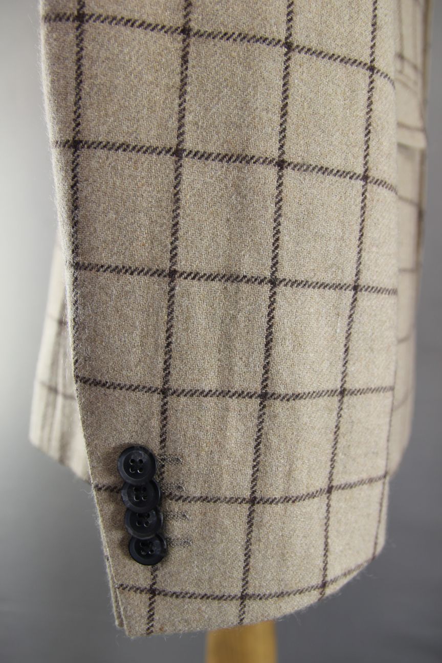 SWEAR & MASON BRAND NEW WITH TAG BEIGE CHECK SUIT: CHEST 38 INCH/WAIST 34 INCH