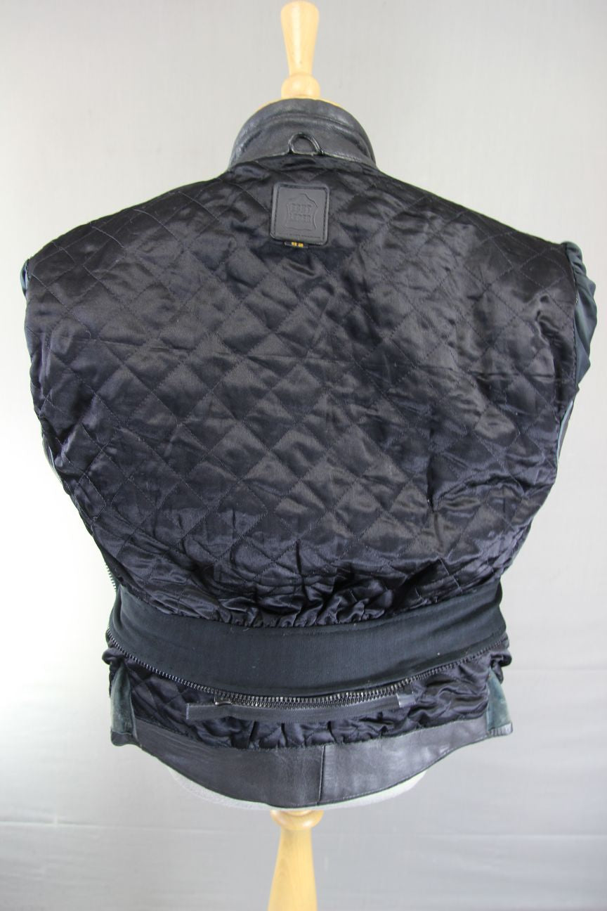 SCHUH CLASSIC BLACK LEATHER BIKER JACKET 40-42 INCH