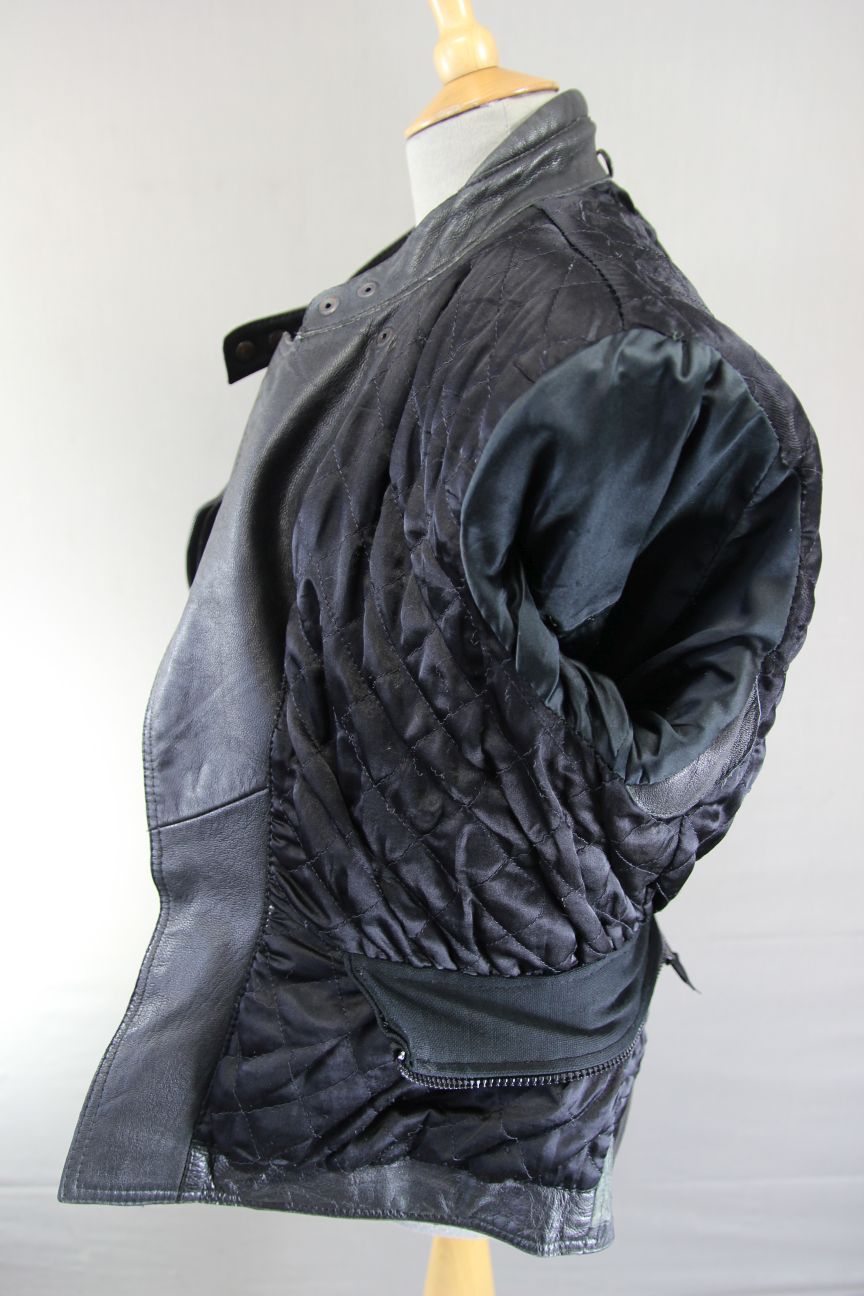 SCHUH CLASSIC BLACK LEATHER BIKER JACKET 40-42 INCH