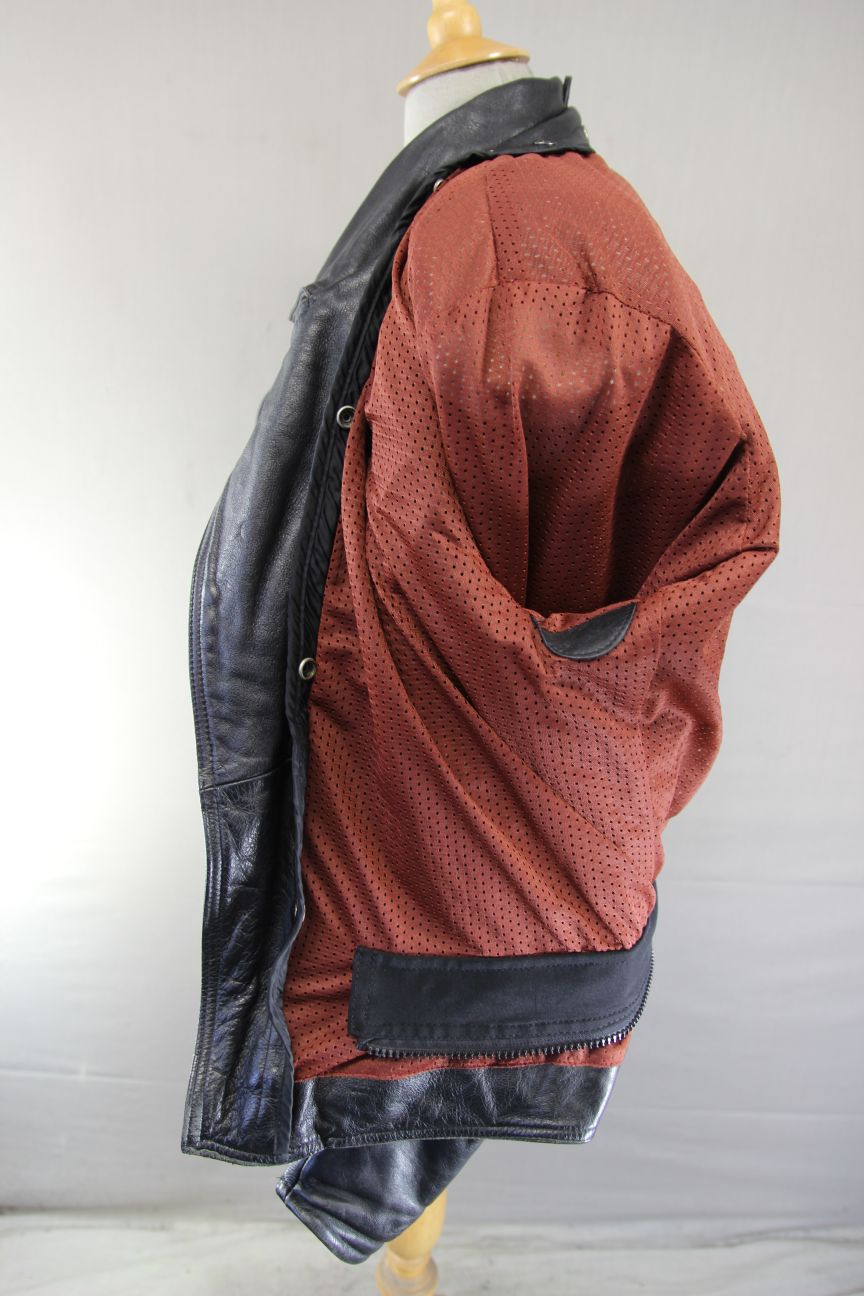 VINTAGE 70'S PUNK ROCK STYLE FIELDSHEER RETRO BLACK LEATHER BIKER JCKT 44-46"/XL
