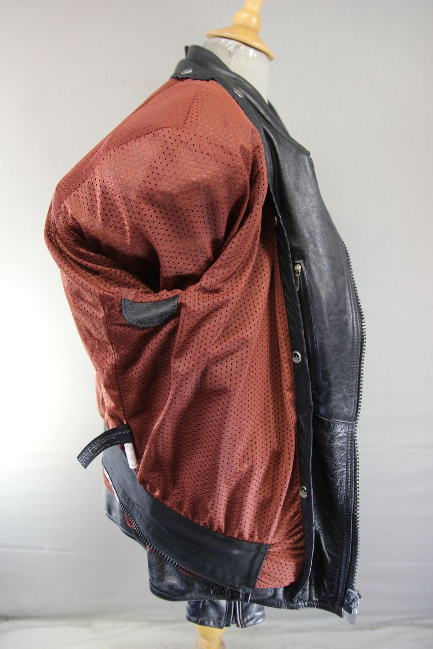 VINTAGE 70'S PUNK ROCK STYLE FIELDSHEER RETRO BLACK LEATHER BIKER JCKT 44-46"/XL