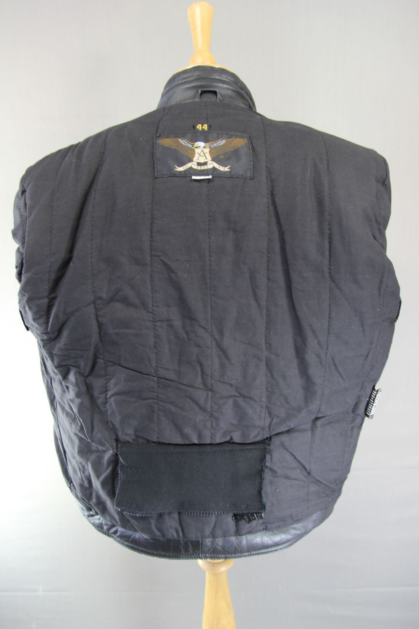 ASHY BLACK PRIME HIDE LEATHER BIKER JACKET 42-44 INCH