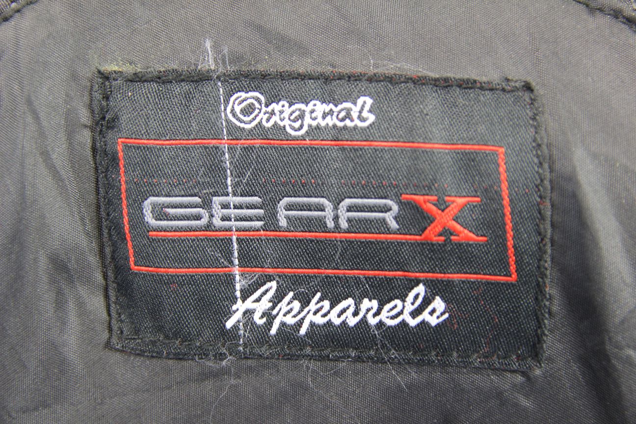 GEAR X LADIES BLACK LEATHER BIKER JACKET + SHOULDER & ELBOW CE ARMOUR 36-38"/MED
