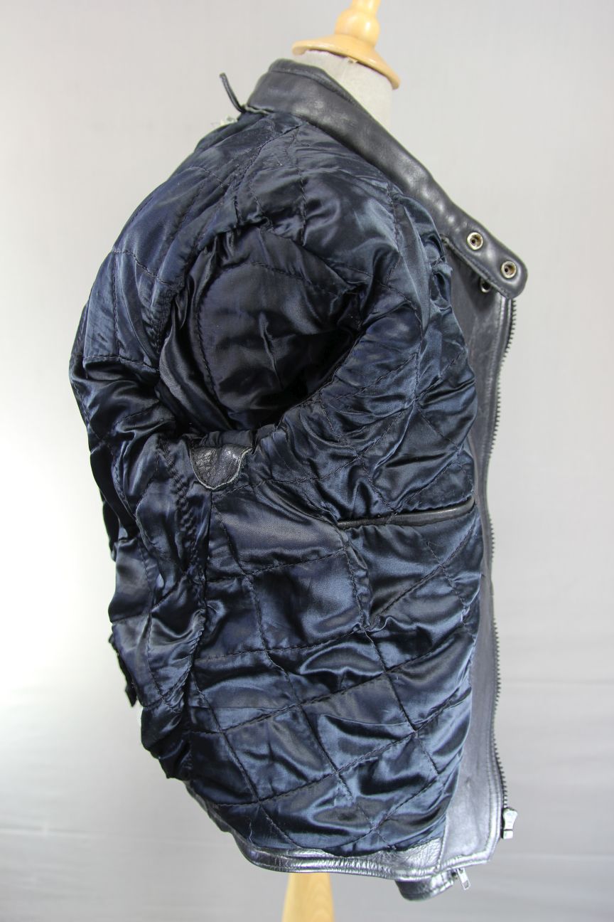 AKITO MERCURY PLUS CLASSIC BLACK LEATHER BIKER JACKET 40-42 INCHES