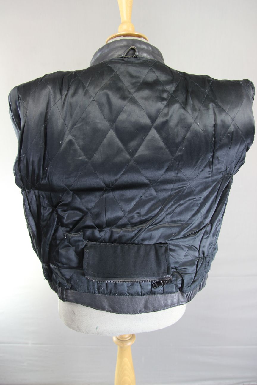 CLASSIC SIDI BLACK LEATHER BIKER JACKET 38-40 INCH