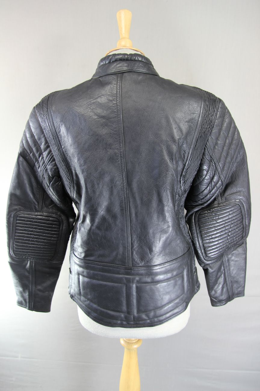 CLASSIC KAYATSU BLACK LEATHER BIKER JACKET 36 INCH CHEST/SMALL