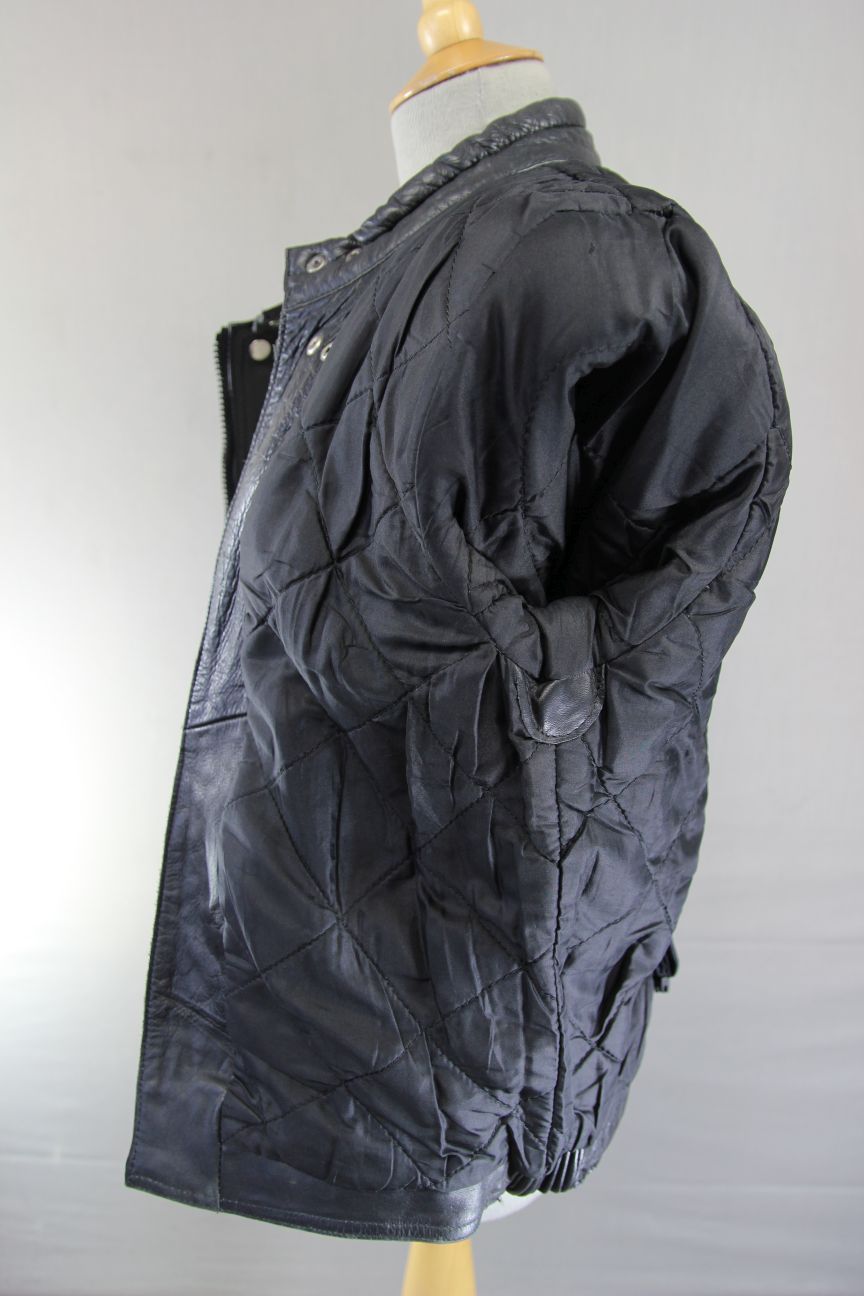 CLASSIC KAYATSU BLACK LEATHER BIKER JACKET 36 INCH CHEST/SMALL
