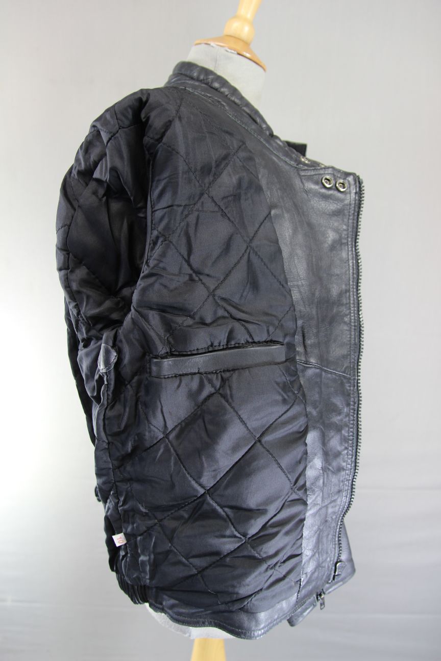 CLASSIC KAYATSU BLACK LEATHER BIKER JACKET 36 INCH CHEST/SMALL
