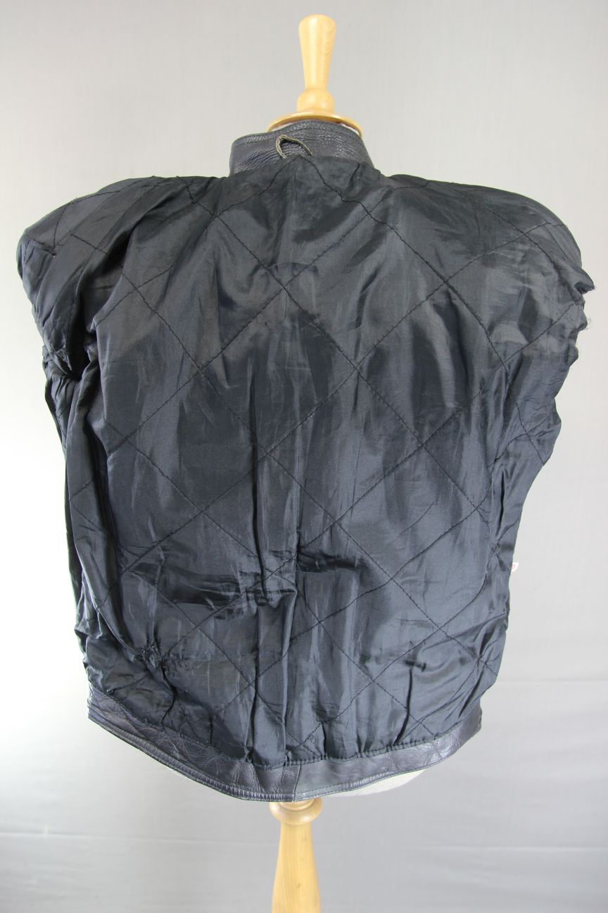 VINTAGE CLASSIC BLACK LEATHER BIKER JACKET 36 INCH CHEST/SMALL