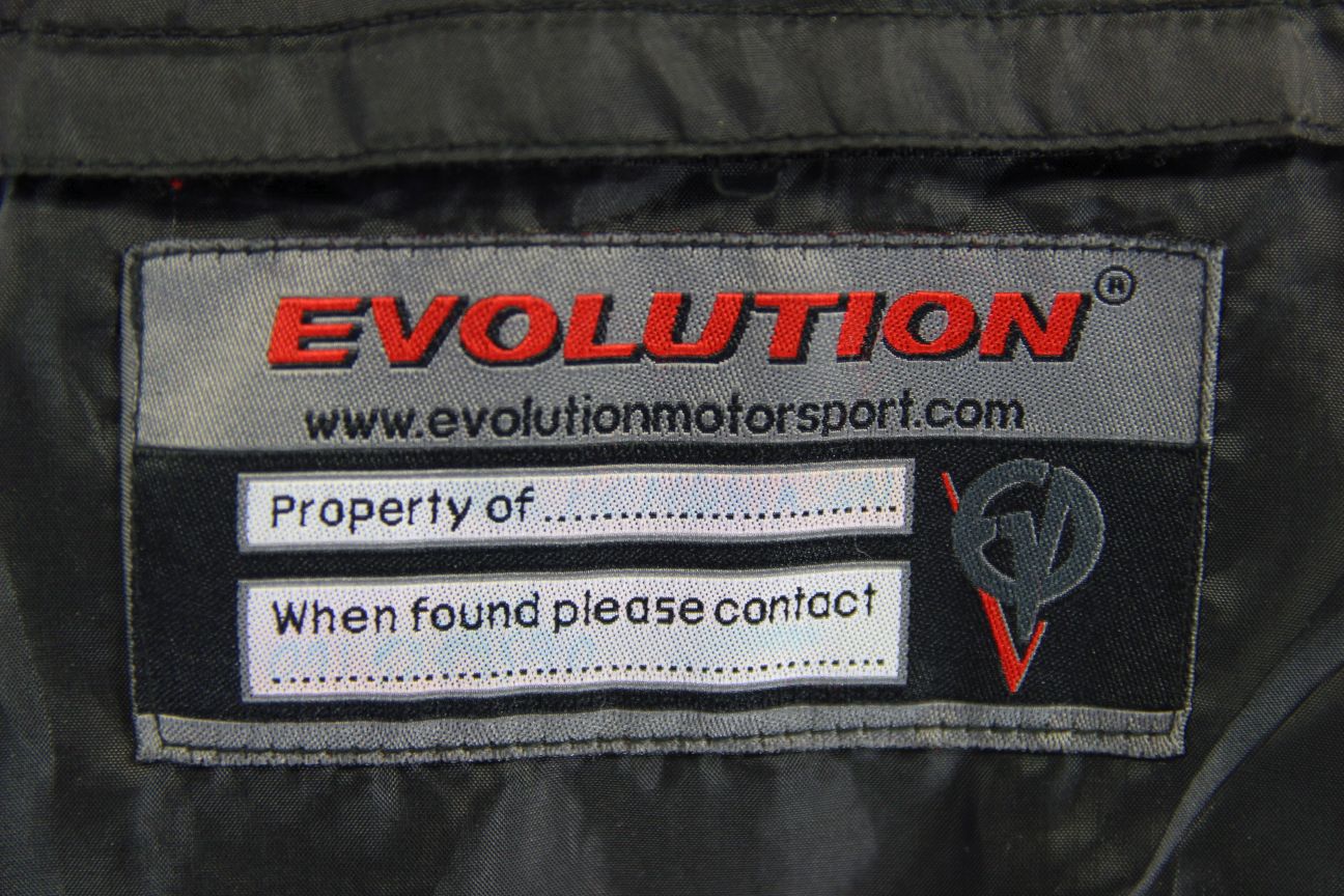EVOLUTION BLACK & SILVER LEATHER BIKER JACKET 42 INCH