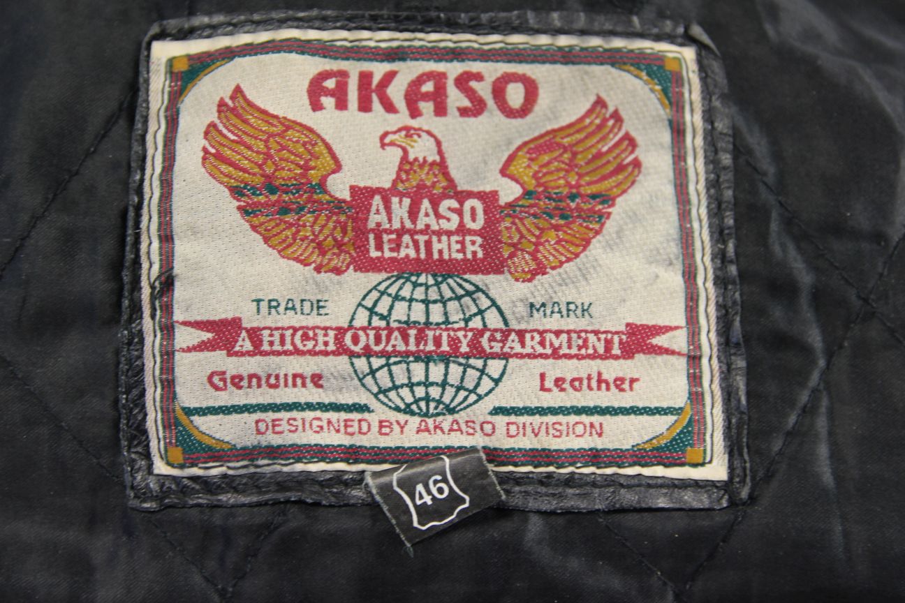 CLASSIC AKASO BLACK LEATHER BIKER JACKET 44-46 INCH/EXTRA LARGE
