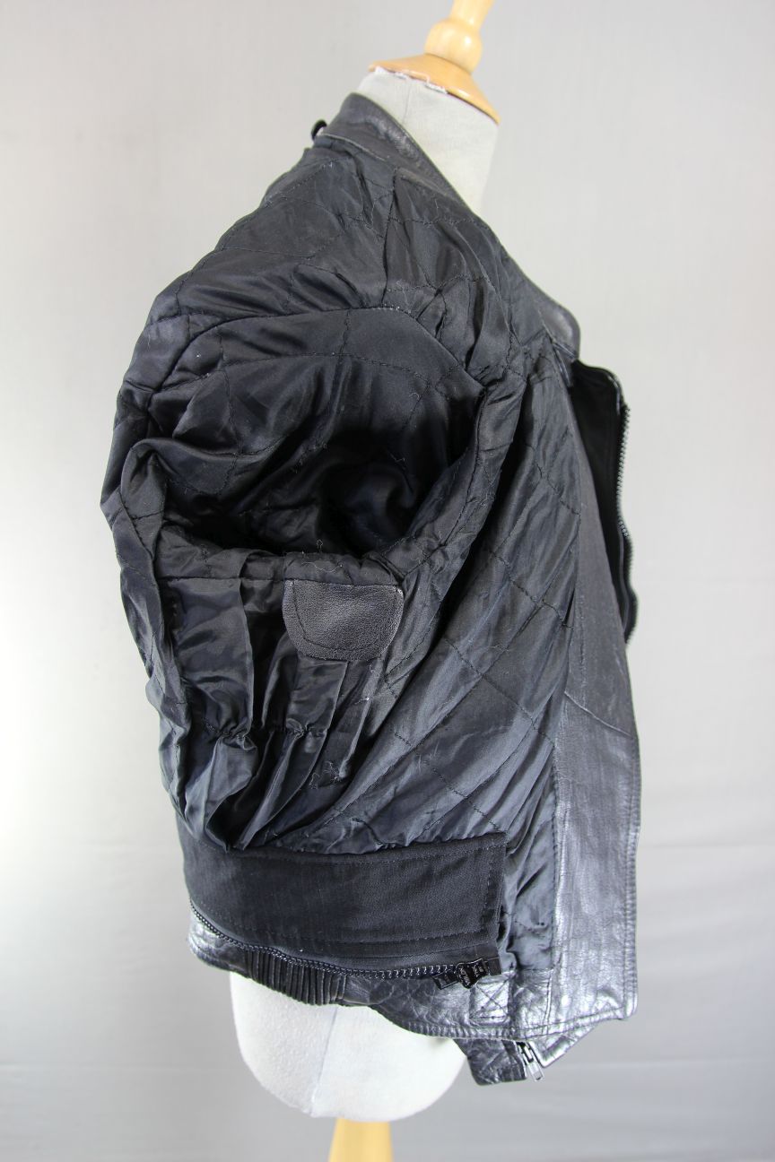 LADIES CLASSIC BLACK LEATHER BIKER JACKET SIZE 14/36-38 INCH CHEST