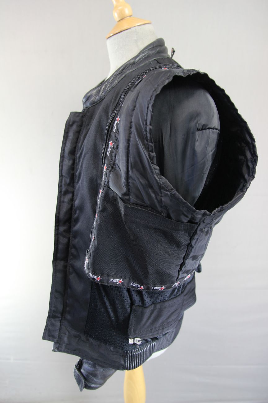 RST COWHIDE LEATHER BIKER JACKET WITH REMOVABLE CE ARMOUR & THERMAL LINING 40 IN