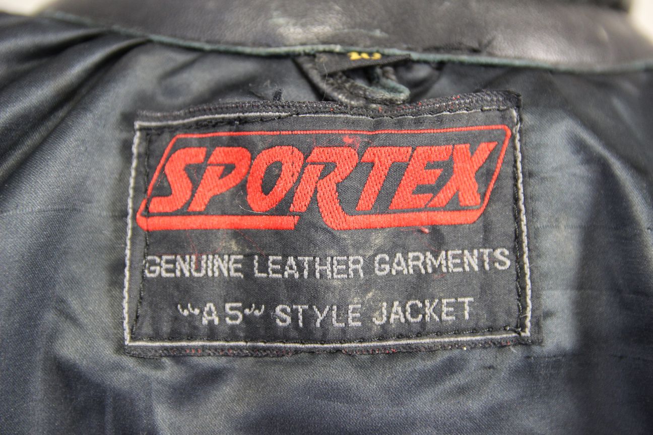 CLASSIC SPORTEX A5 BLACK LEATHER BIKER JACKET: SIZE 16 36 INCH CHEST