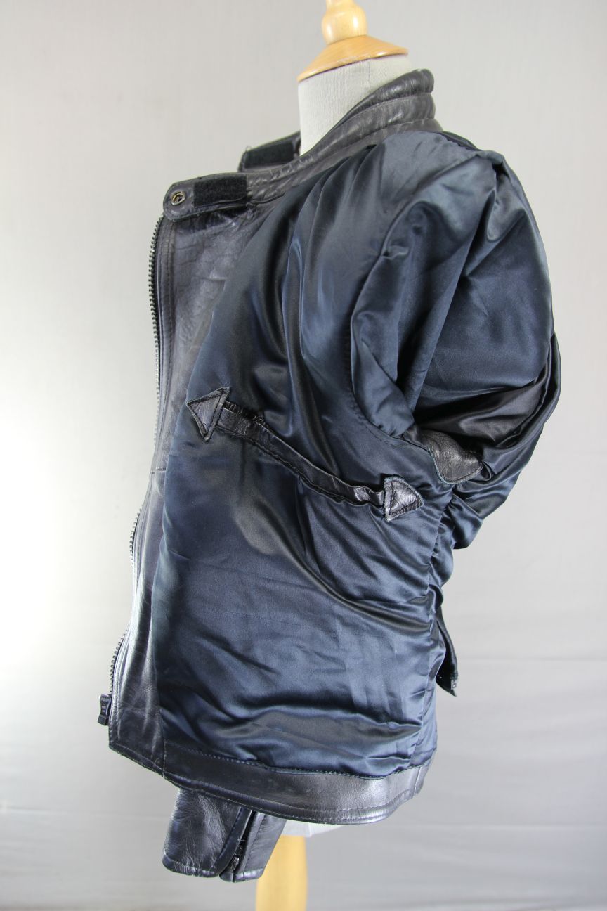 CLASSIC SPORTEX A5 BLACK LEATHER BIKER JACKET: SIZE 16 36 INCH CHEST