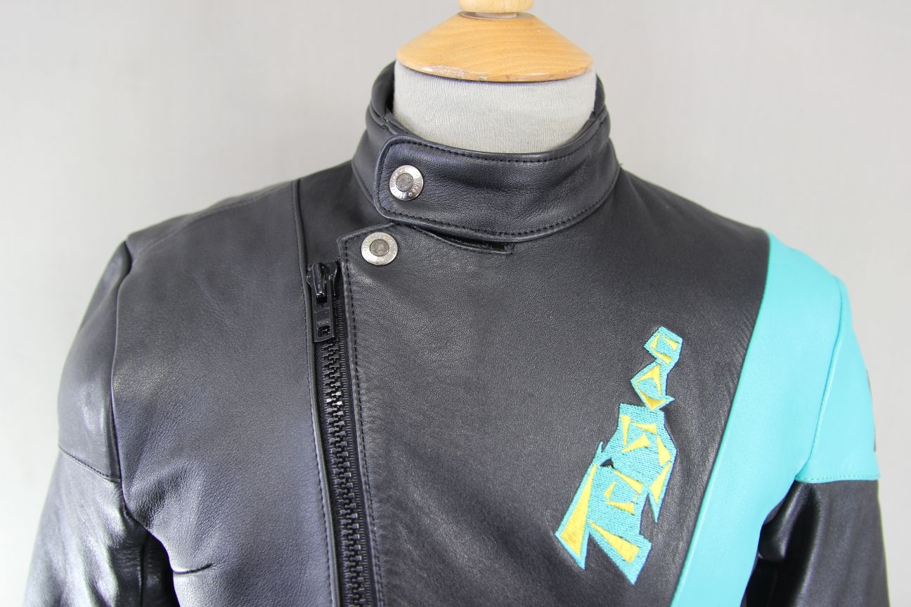 MOTO LINE DIFI BODYGUARD SOFTLINE LEATHER BIKER JACKET WITH PROTECTORS: SIZE 10