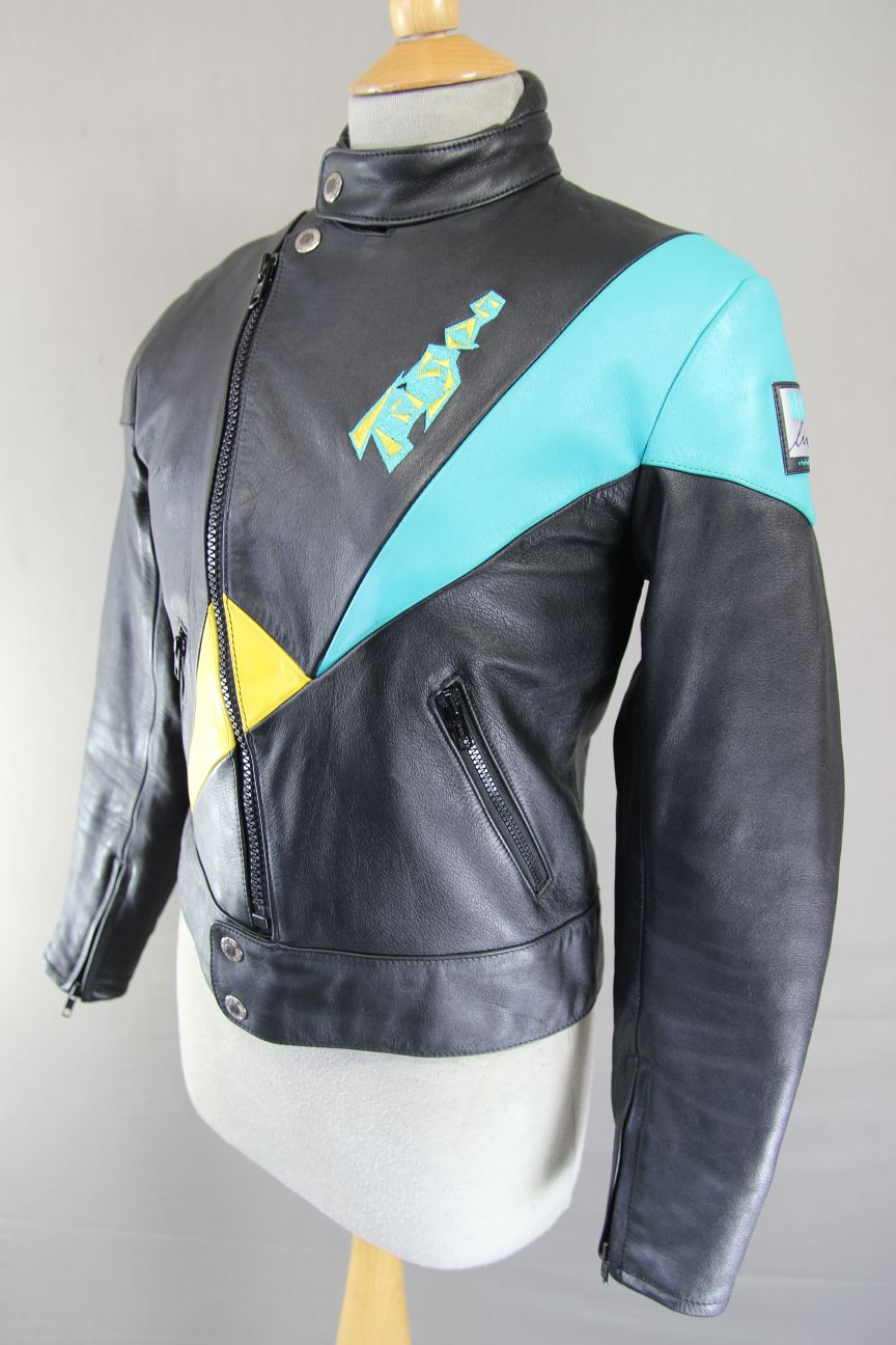 MOTO LINE DIFI BODYGUARD SOFTLINE LEATHER BIKER JACKET WITH PROTECTORS: SIZE 10