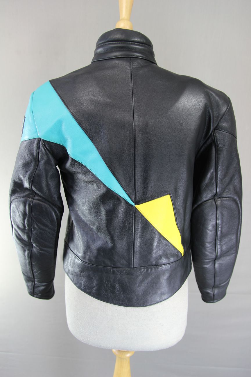 MOTO LINE DIFI BODYGUARD SOFTLINE LEATHER BIKER JACKET WITH PROTECTORS: SIZE 10
