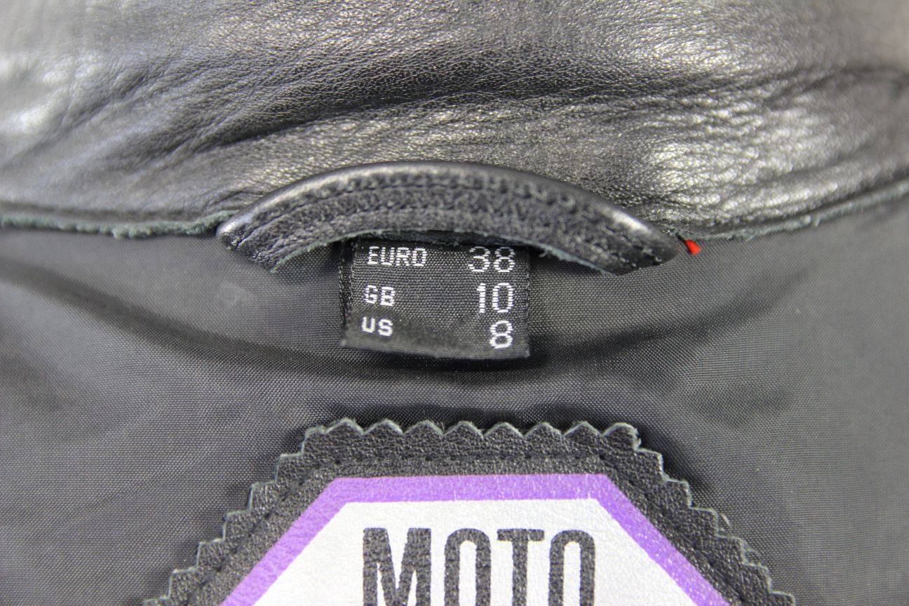 MOTO LINE DIFI BODYGUARD SOFTLINE LEATHER BIKER JACKET WITH PROTECTORS: SIZE 10
