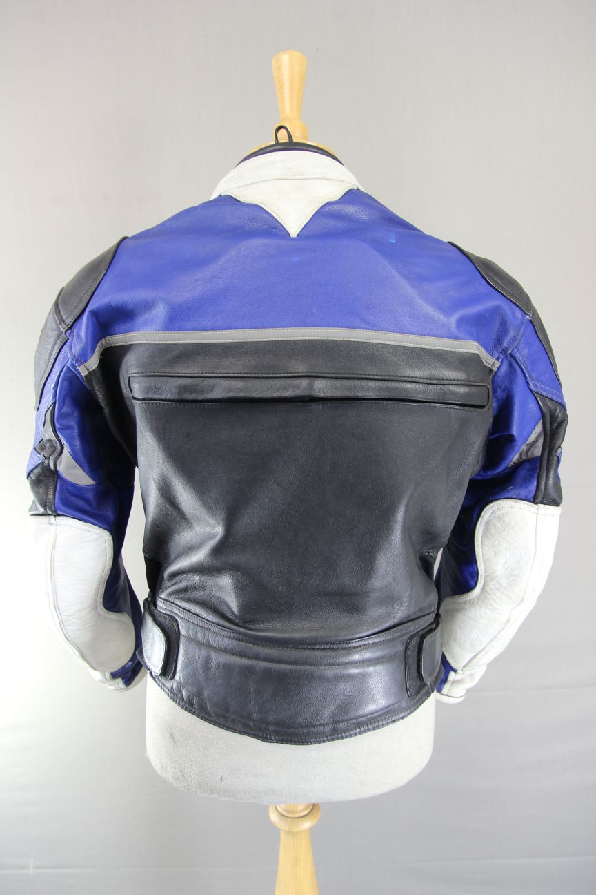 EURO STYLE LEATHER BIKER JACKET WITH BACK, SHOULDER & ELBOW CE ARMOUR 40 INCH