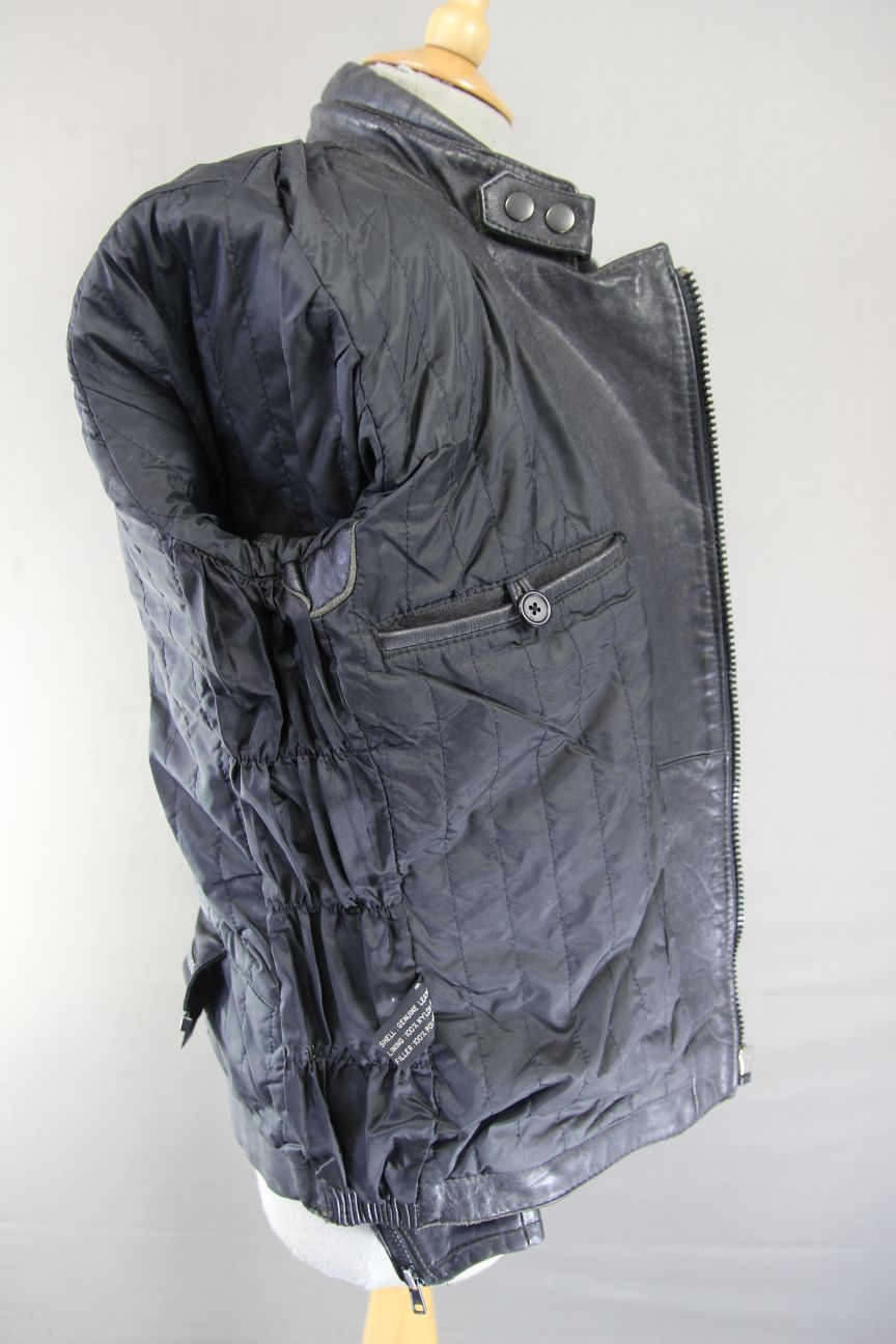 VINTAGE FIELDSHEER CLASSIC BLACK LEATHER BIKER JACKET 36-38 INCH CHEST